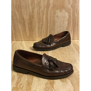 Allen Edmonds Nashua Tassel Loafer Shoes Brown Slip On Mens Size 12 A